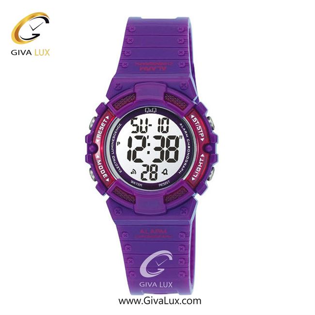 ساعت مچی اورجینال بچه گانه کیو اند کیو Q&Q بنفش | بنفش| مشکی| کد رفرنس M138J004Y