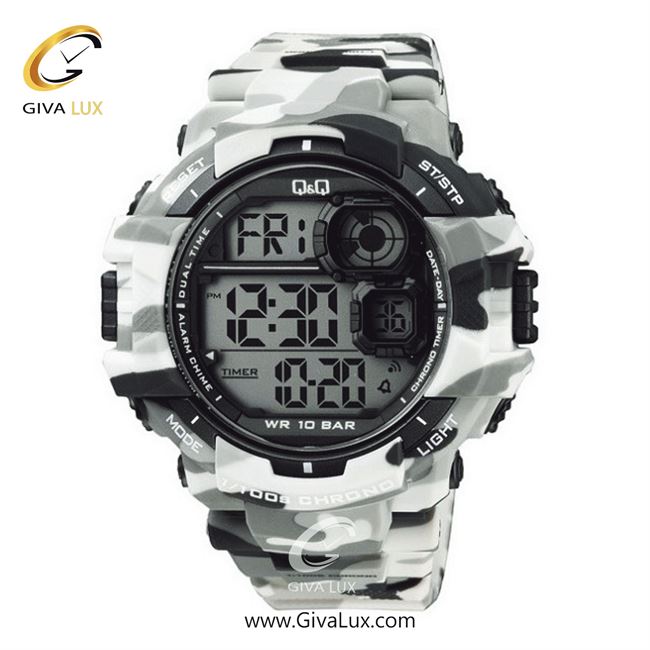 ساعت مچی اورجینال مردانه کیو اند کیو Q&Q سفید-چریکی-مشکی-طوسی | مشکی-سفید-طوسی-چریکی| مشکی| کد رفرنس M143J004Y