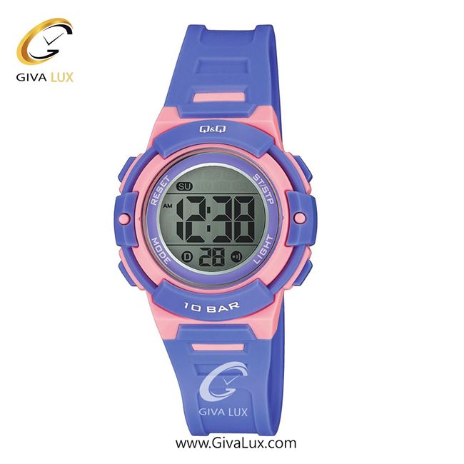 ساعت مچی اورجینال کیو اند کیو زنانه دو زمانه صورتی - بنفش | بنفش | بنفش | کد رفرنس M185J005Y