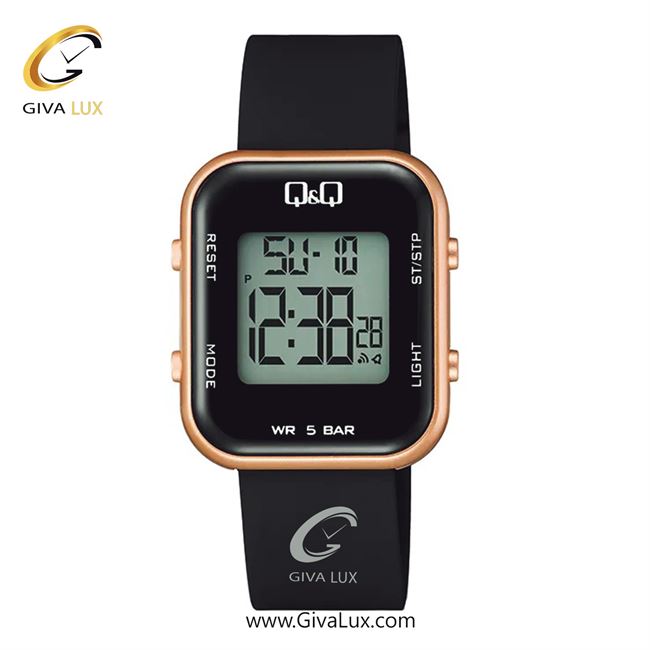 ساعت مچی اورجینال زنانه کیو اند کیو Q&Q رزگلد | مشکی| مشکی| کد رفرنس M207J004Y
