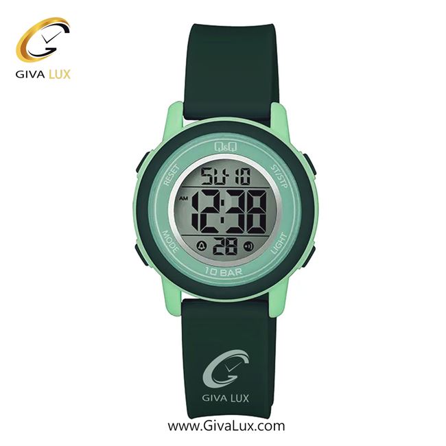 ساعت مچی اورجینال زنانه کیو اند کیو Q&Q سبز خاکستری-سبز یشمی تیره | سبز یشمی تیره| سبز خاکستری| کد رفرنس M208J003Y