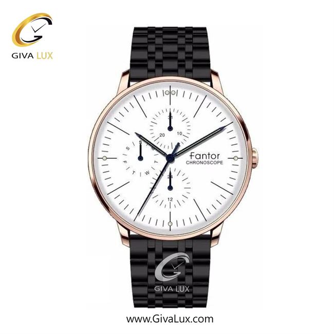 ساعت مچی اورجینال مردانه فانتور سه موتوره فول تایم رزگلد | مشکی| سفید| کد رفرنس MB1004-rgw