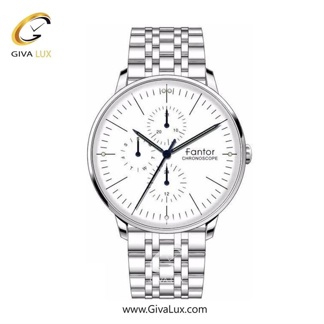 ساعت مچی اورجینال مردانه فانتور سه موتوره فول تایم نقره ای | نقره ای| سفید| کد رفرنس MB1004-st