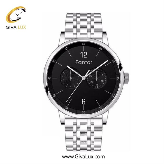 ساعت مچی اورجینال مردانه فانتور سه موتوره فول تایم نقره ای | نقره ای| مشکی| کد رفرنس MB1017-stb