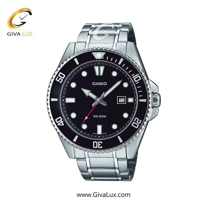 ساعت مچی اورجینال مردانه کاسیو Casio مشکی-نقره ای | نقره ای| مشکی| کد رفرنس MDV-107D-1A1VDF