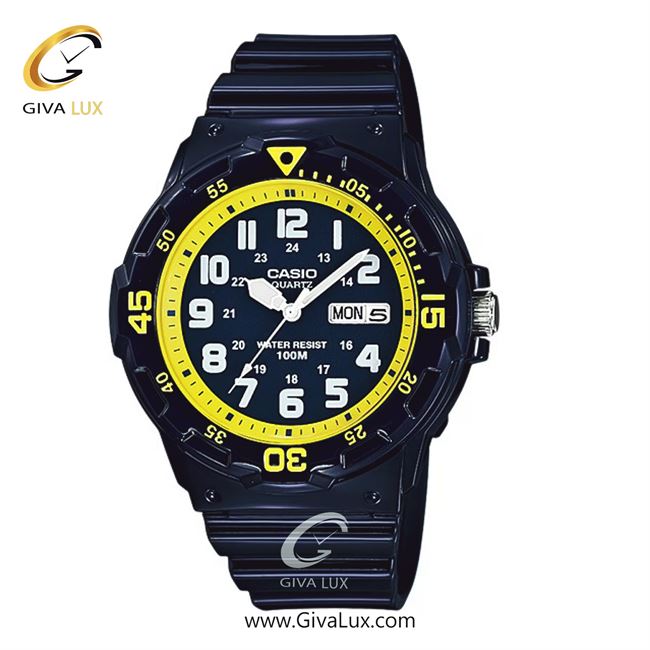 ساعت مچی اورجینال مردانه کاسیو Casio سرمه ای-زرد | سرمه ای| سرمه ای| کد رفرنس MRW-200HC-2BVDF