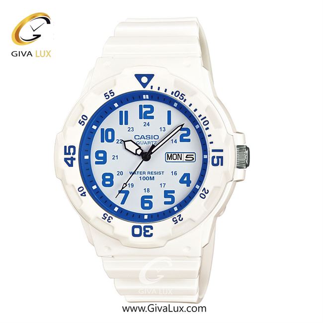 ساعت مچی اورجینال مردانه کاسیو Casio سفید | سفید| آبی| کد رفرنس MRW-200HC-7B2