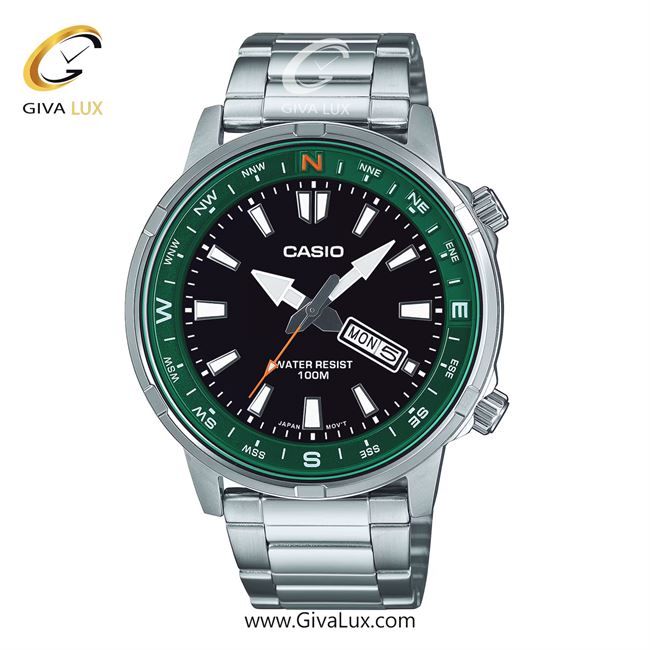 ساعت مچی اورجینال مردانه کاسیو CASIO  سبز-نقره ای | نقره ای| مشکی| کد رفرنس MTD-130D-1A3V
