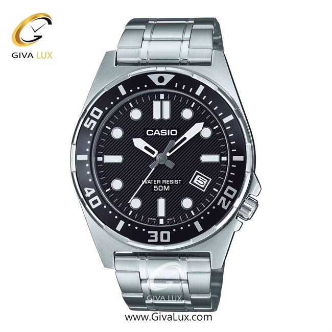 ساعت مچی اورجینال مردانه کاسیو CASIO  نقره ای-مشکی | نقره ای| مشکی| کد رفرنس MTD-135D-1AV