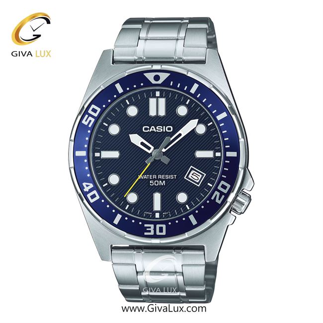 ساعت مچی اورجینال مردانه کاسیو CASIO  آبی-نقره ای | نقره ای| آبی| کد رفرنس MTD-135D-2AV
