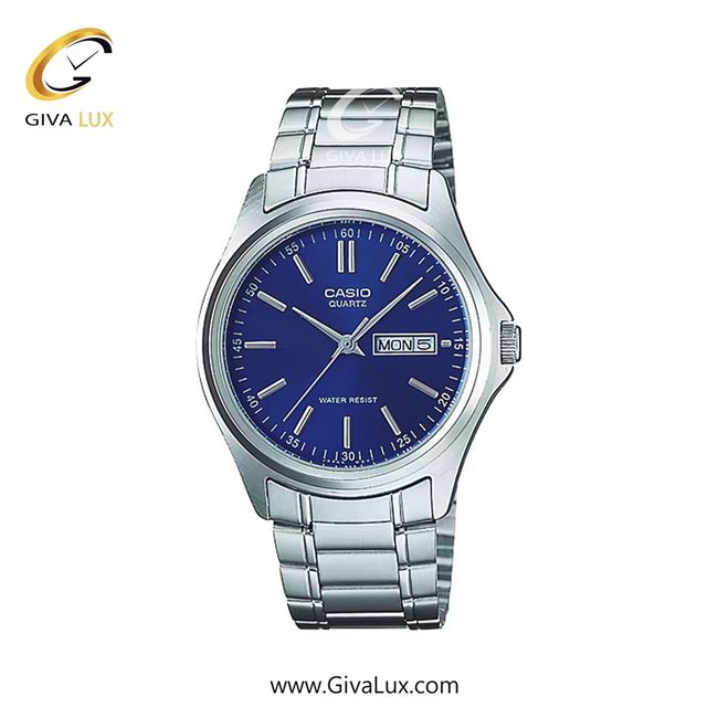 ساعت مچی اورجینال مردانه کاسیو Casio نقره ای | نقره ای| سرمه ای| کد رفرنس MTP-1239D-2ADF