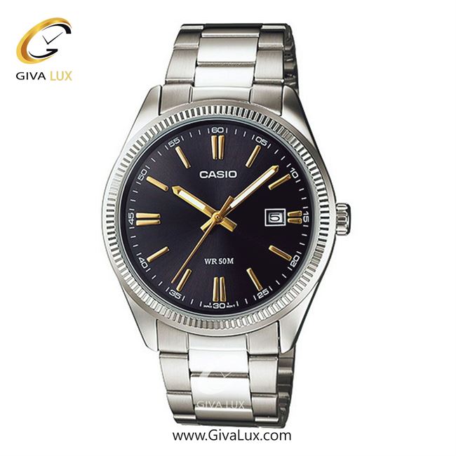 ساعت مچی اورجینال مردانه کاسیو Casio نقره ای | نقره ای| مشکی| کد رفرنس MTP-1302D-1A2VDF