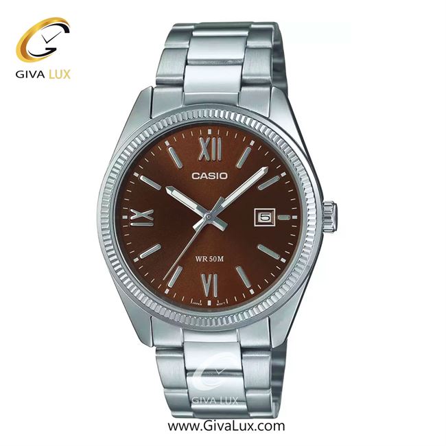 ساعت مچی اورجینال مردانه کاسیو Casio نقره ای | نقره ای| قهوه ای| کد رفرنس MTP-1302DD-5AVDF