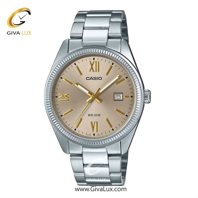 ساعت مچی اورجینال مردانه کاسیو Casio نقره ای | نقره ای| نارنجی| کد رفرنس MTP-1302DD-9A