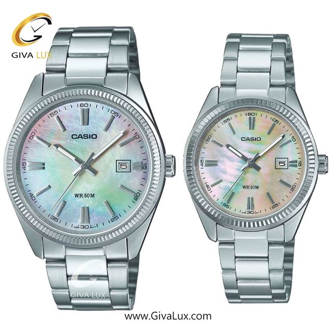 ساعت مچی اورجینال ست کاسیو Casio نقره ای | نقره ای| هفت رنگ| کد رفرنس زنانه: LTP-1302DS-4AV، مردانه: MTP-1302DS-7AV