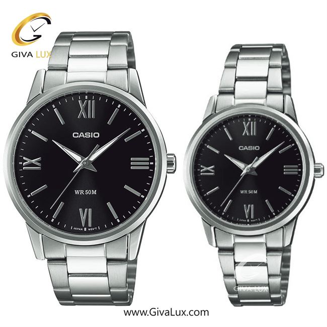 ساعت مچی اورجینال ست کاسیو Casio نقره ای | نقره ای| مشکی| کد رفرنس مردانه: MTP-1303DD-1AVDF، زنانه:LTP-1303DD-1AVDF