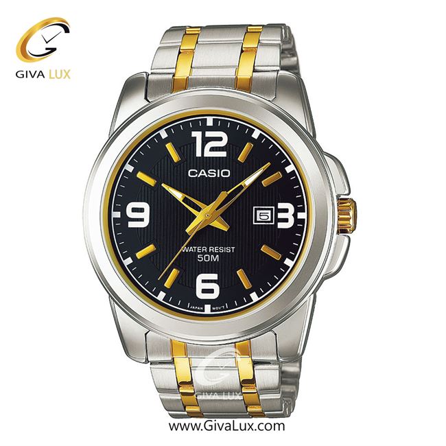 ساعت مچی اورجینال مردانه کاسیو Casio نقره ای | نقره ای-طلایی| مشکی| کد رفرنس MTP-1314SG-1AVDF