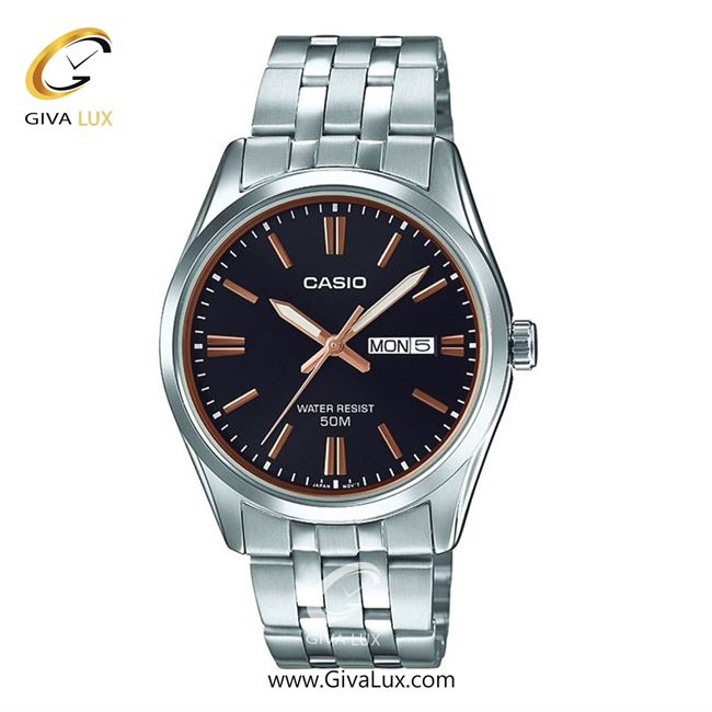 ساعت مچی اورجینال مردانه کاسیو Casio نقره ای | نقره ای| مشکی| کد رفرنس MTP-1335D-1A2VDF