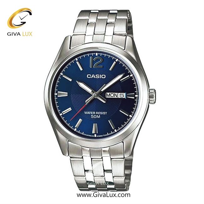 ساعت مچی اورجینال مردانه کاسیو Casio نقره ای | نقره ای| سرمه ای| کد رفرنس MTP-1335D-2AVDF