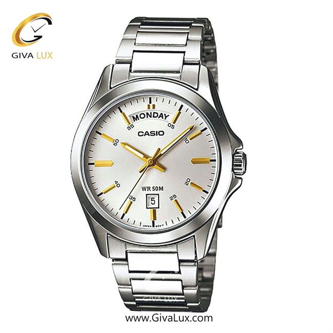 ساعت مچی اورجینال مردانه کاسیو Casio نقره ای | نقره ای| نقره ای| کد رفرنس MTP-1370D-7A2VDF