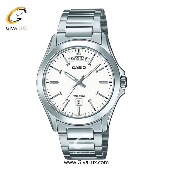 ساعت مچی اورجینال مردانه کاسیو Casio نقره ای | نقره ای| سفید| کد رفرنس MTP-1370D-7A3VDF
