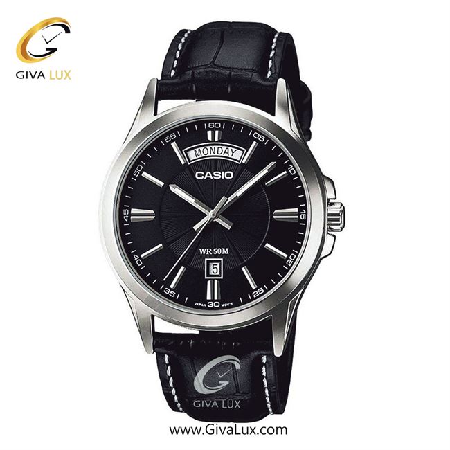 ساعت مچی اورجینال مردانه کاسیو Casio نقره ای | مشکی| مشکی| کد رفرنس MTP-1370L-1AVDF