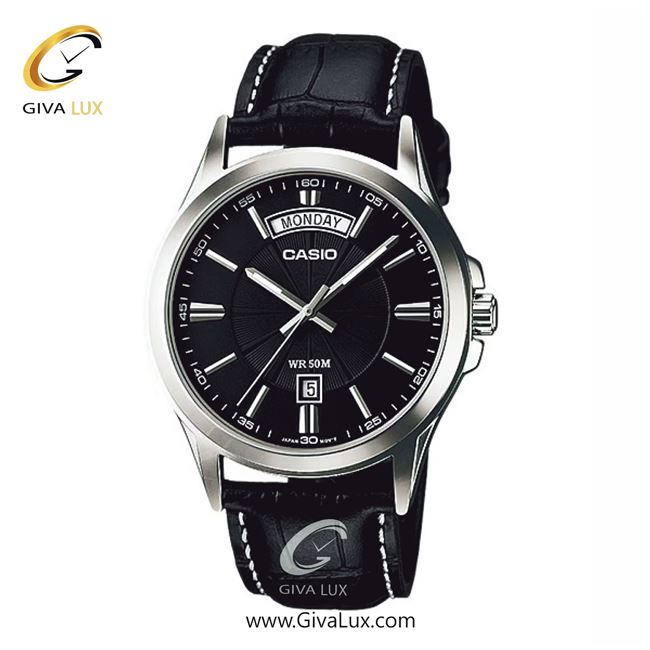 ساعت مچی اورجینال مردانه کاسیو Casio نقره ای | مشکی| مشکی| کد رفرنس MTP-1381L-1A