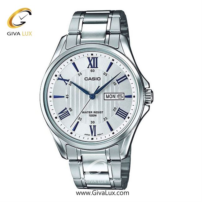 ساعت مچی اورجینال مردانه کاسیو Casio نقره ای | نقره ای| نقره ای| کد رفرنس MTP-1384D-7A2VDF