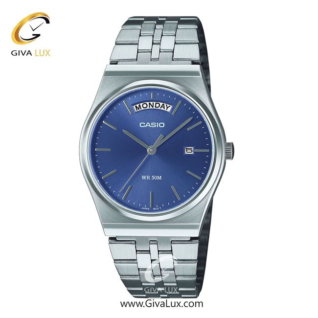 ساعت مچی اورجینال مردانه کاسیو Casio نقره ای | نقره ای| آبی| کد رفرنس MTP-B146D-2AVDF