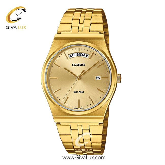 ساعت مچی اورجینال مردانه کاسیو Casio طلایی | طلایی| طلایی| کد رفرنس MTP-B146G-9AVDF