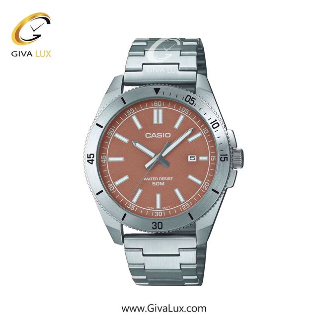 ساعت مچی اورجینال مردانه کاسیو Casio نقره ای | نقره ای| خاکی| کد رفرنس MTP-B155D-5EVDF