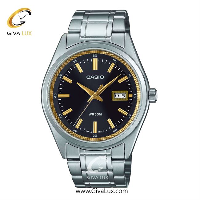 ساعت مچی اورجینال مردانه کاسیو Casio نقره ای | نقره ای| مشکی-طلایی| کد رفرنس MTP-B180D-1A2VDF