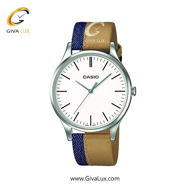 ساعت مچی اورجینال زنانه کاسیو Casio نقره ای | خاکی-آبی| سفید| کد رفرنس MTP-E133L-7EEF