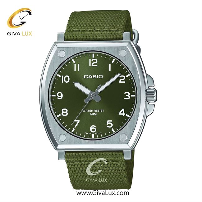 ساعت مچی اورجینال مردانه کاسیو Casio نقره ای | سبز| سبز| کد رفرنس MTP-E730C-3AVDF