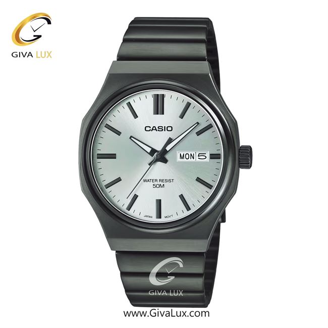 ساعت مچی اورجینال مردانه کاسیو Casio تیتانیوم | تیتانیوم(زغالی)| نقره ای| کد رفرنس MTP-E735B-7AVDF
