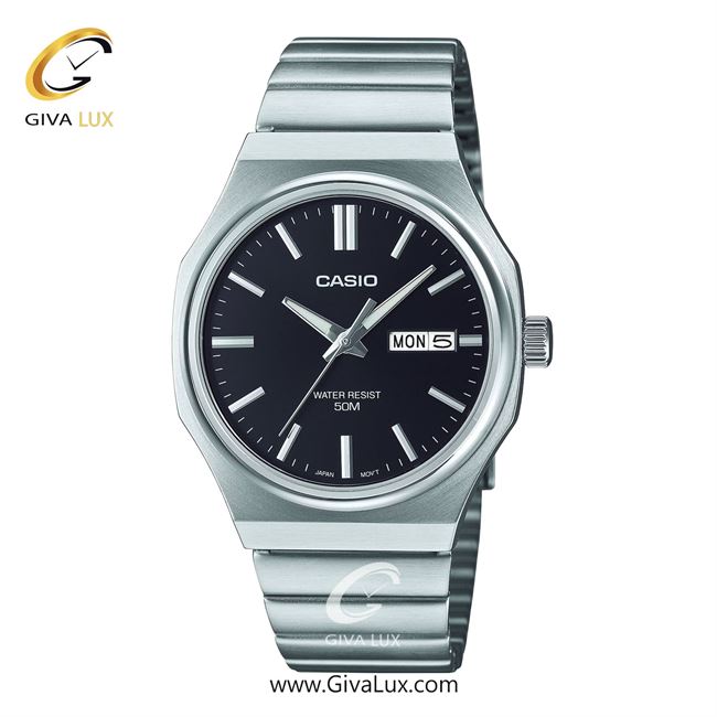 ساعت مچی اورجینال مردانه کاسیو Casio نقره ای | نقره ای| مشکی| کد رفرنس MTP-E735D-1A