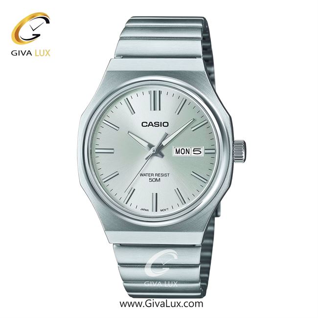 ساعت مچی اورجینال مردانه کاسیو Casio نقره ای | نقره ای| نقره ای| کد رفرنس MTP-E735D-7AVDF