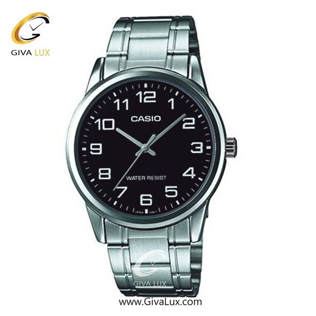 ساعت مچی اورجینال مردانه کاسیو Casio نقره ای | نقره ای| مشکی| کد رفرنس MTP-V001D-1BUDF
