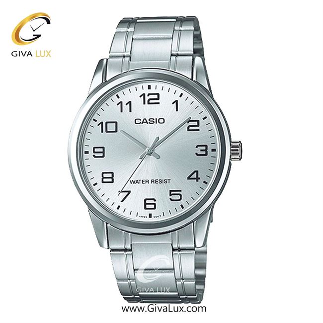 ساعت مچی اورجینال مردانه کاسیو Casio نقره ای | نقره ای| نقره ای| کد رفرنس MTP-V001D-7BUDF