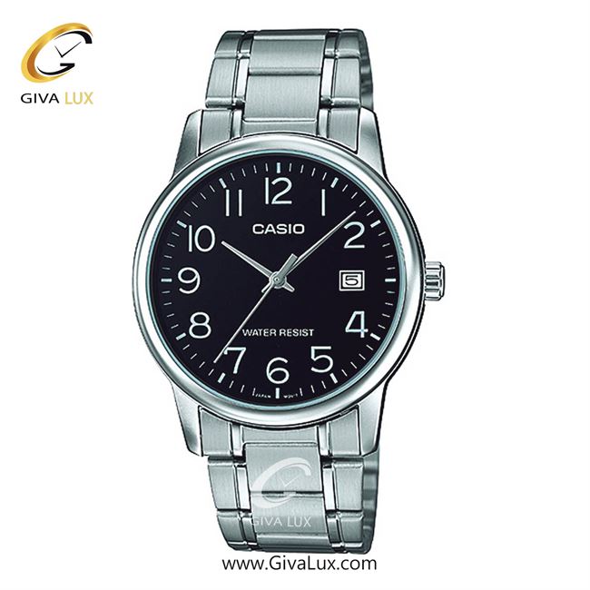 ساعت مچی اورجینال مردانه کاسیو Casio نقره ای | نقره ای| مشکی| کد رفرنس MTP-V002D-1BUDF