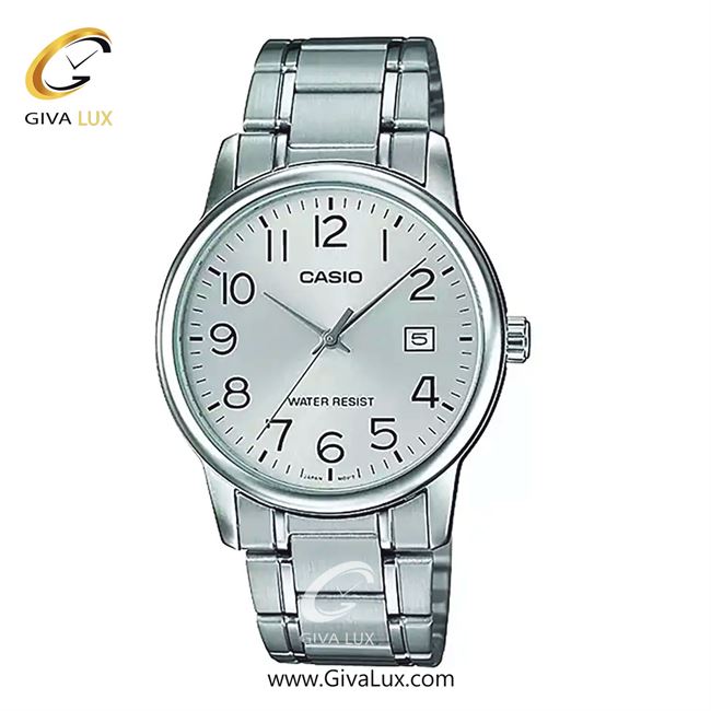 ساعت مچی اورجینال مردانه کاسیو Casio نقره ای | نقره ای| نقره ای| کد رفرنس MTP-V002D-7BUDF