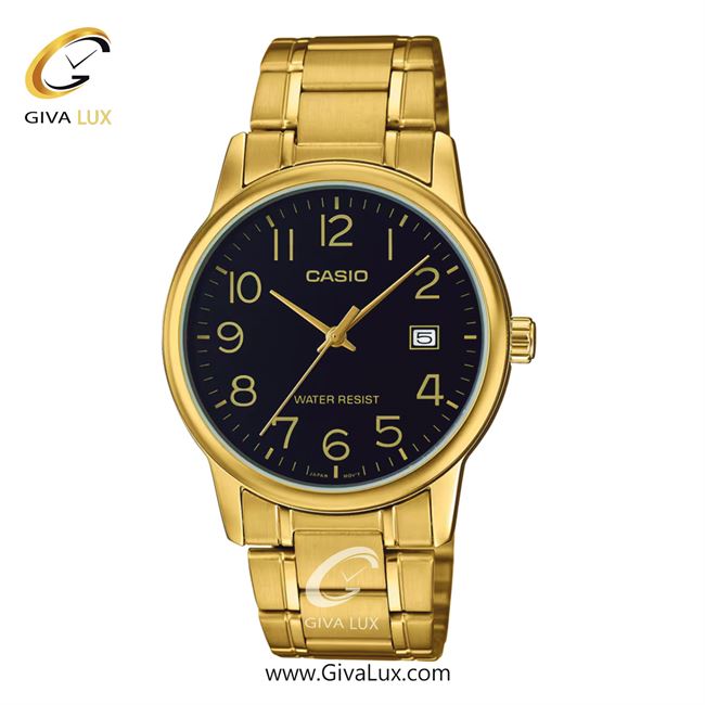 ساعت مچی اورجینال مردانه کاسیو Casio طلایی | طلایی| مشکی| کد رفرنس MTP-V002G-1BUDF