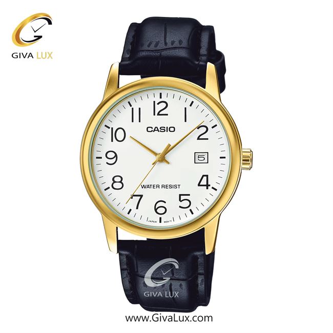ساعت مچی اورجینال مردانه کاسیو Casio طلایی | سرمه ای| سفید| کد رفرنس MTP-V002GL-7B2UDF