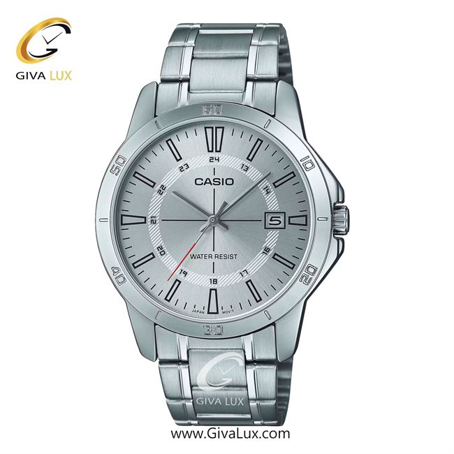 ساعت مچی اورجینال مردانه کاسیو Casio نقره ای | نقره ای| نقره ای| کد رفرنس MTP-V004D-7CUDF