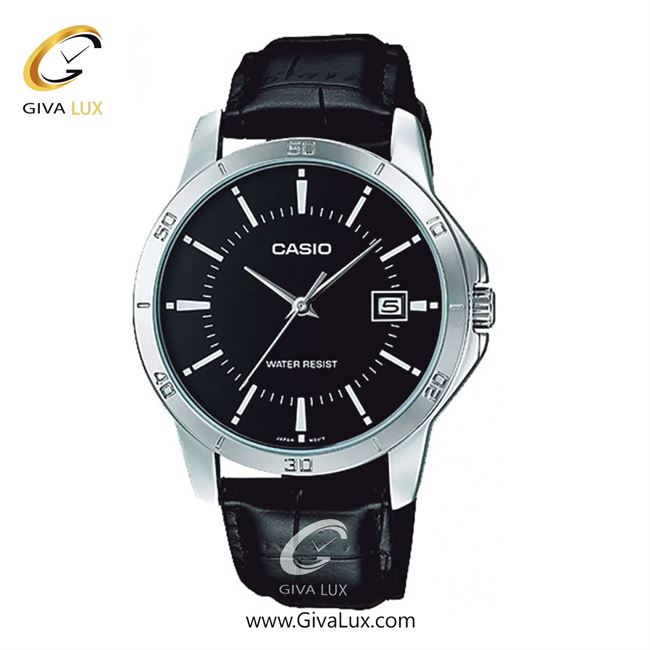 ساعت مچی اورجینال مردانه کاسیو Casio نقره ای | مشکی| مشکی| کد رفرنس MTP-V004L-1A