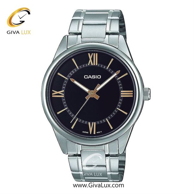 ساعت مچی اورجینال مردانه کاسیو Casio نقره ای | نقره ای| مشکی| کد رفرنس MTP-V005D-1B5UDF