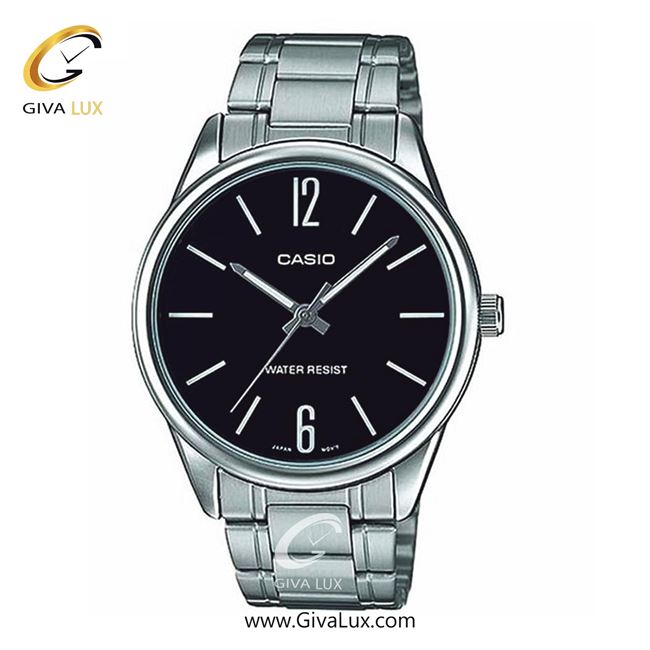ساعت مچی اورجینال مردانه کاسیو Casio نقره ای | نقره ای| مشکی| کد رفرنس MTP-V005D-1BUDF
