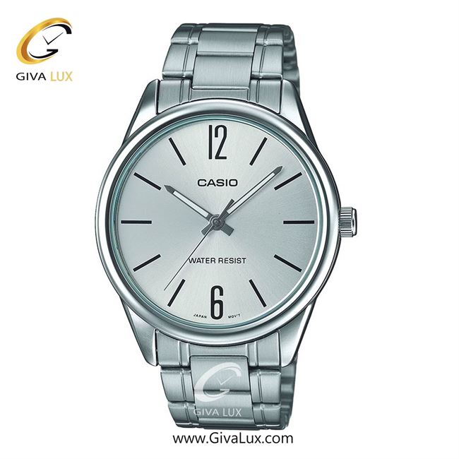 ساعت مچی اورجینال مردانه کاسیو Casio نقره ای | نقره ای| نقره ای| کد رفرنس MTP-V005D-7BUDF