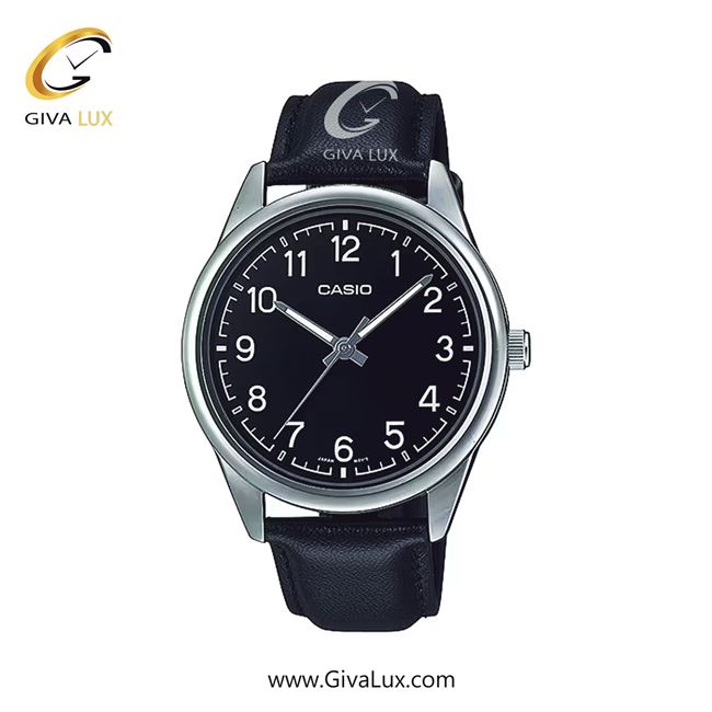 ساعت مچی اورجینال مردانه کاسیو Casio نقره ای | مشکی| مشکی| کد رفرنس MTP-V005L-1B4UDF