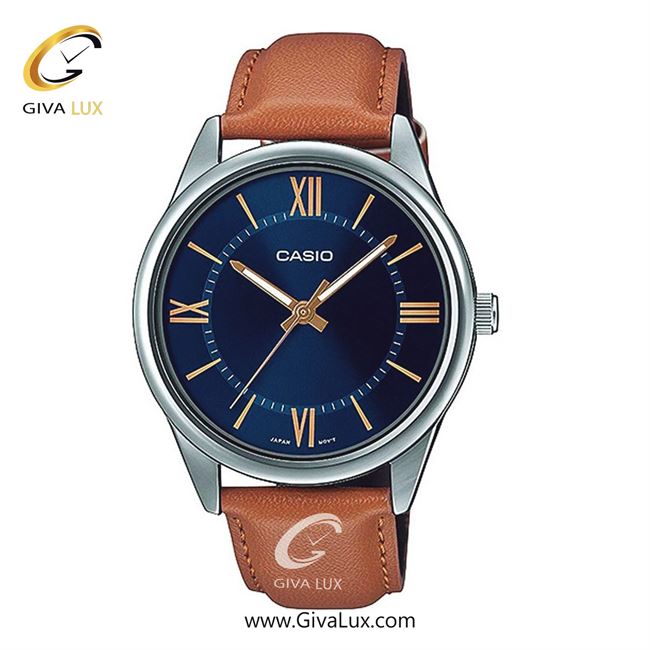 ساعت مچی اورجینال مردانه کاسیو Casio نقره ای | عسلی| سرمه ای| کد رفرنس MTP-V005L-2B5UDF